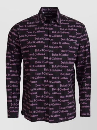 Dolce & Gabbana logo slim fit mens dress shirt