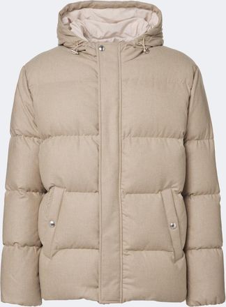 Eleventy Wool, silk, and cashmere puffer jacket