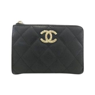 Chanel Pre-owned Coin Purse - Dames - Pre-owned - Zwart - Maat: ONE Size Leer