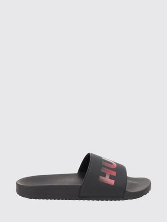 HUGO BOSS Ciabatte slide da mare in gomma con logo stampato a contrasto