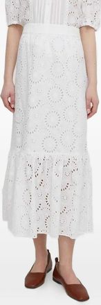 Joop Gonna midi a strato con occhielli - Bianco