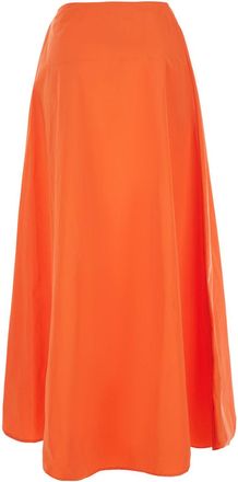 Tagliatore Technical Fabric A-Line Skirt - Orange