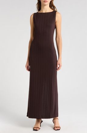 Rag & Bone Marie Wide Rib Tank Maxi Dress in Espresso at Nordstrom Rack, Size Xx-Small