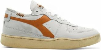 Diadora Heritage Basket Row Cut Sneaker - Heren - Sneakers - Wit - 41 EU - Katoen - Schoenen