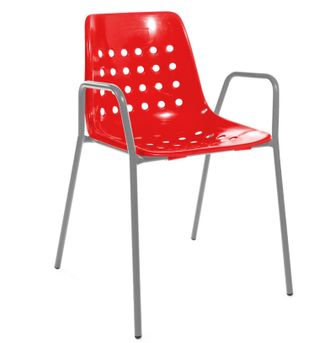 Schubiger M&ouml;bel Gartenstuhl Bermuda mit Armlehne Rundrohr