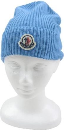 Moncler Pre-owned Cotton hats - Heren - Vintage Accessoires - Blauw - ONE Size - Katoen - Vintage