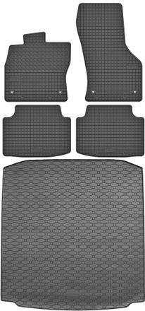 OEM Juego De Alfombrillas De Goma Para Coche Y Alfombrilla Para Maletero Para Skoda Octavia Iii Sed&aacute;n (2013-2020)