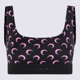 Marine Serre Black And Pink Top