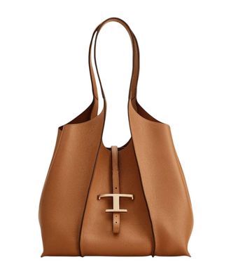 Tod's Brown T Timeless Small Tote