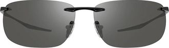 Revo Black RE1170 Serilium Rimless Rectangular Sunglasses