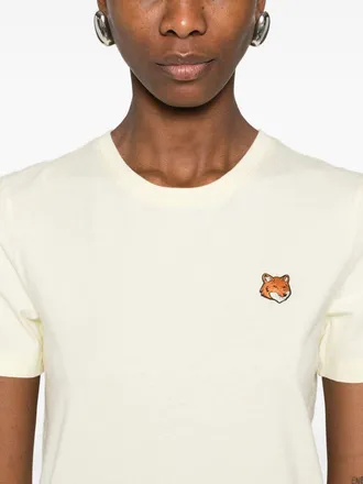 Maison Kitsun&eacute; Fox Head T-Shirt - Pastel yellow