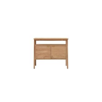 Tikamoon Mueble para lavabo de roble macizo de 90 cm