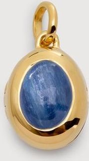 Monica Vinader Gold September Birthstone Locket Kyanite