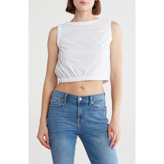 Vigoss Tie Back Ruched Tank Top in White at Nordstrom Rack, Size X-Large