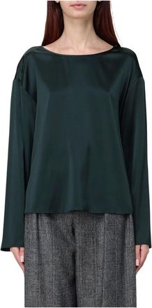 Emporio Armani Top de Tres Cuartos de Manga de Sat&eacute;n - Blouses & Shirts - Mujer - Verde - S