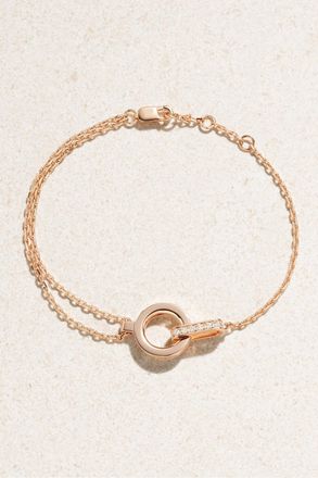 Repossi Bracciale In Oro Rosa 18 Carati Con Diamanti Berbère Module