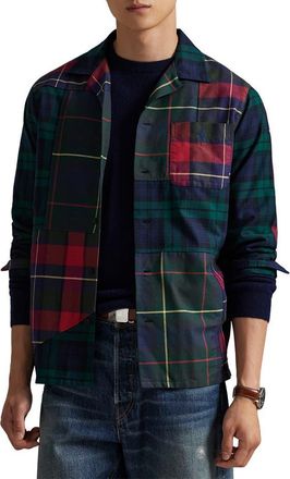 Polo Ralph Lauren Classic Fit Patchwork Oxford Camp Shirt in Tartan Pieced Shirt at Nordstrom, Size Xx-Large