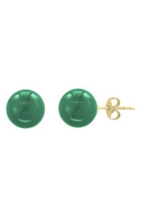Effy Round Stud Earrings in Green at Nordstrom Rack