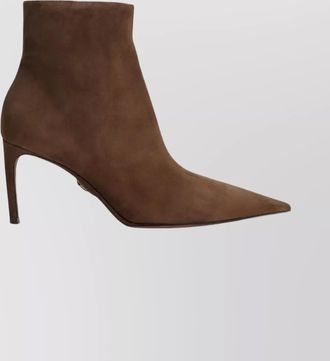 Dolce & Gabbana suede leather pointed-toe ankle boots