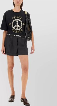 Moschino logo print cropped t-shirt