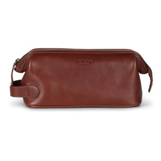 Howard London Washbag Steven - Heren - Tassen - Bruin - Maat: ONE Size Leer