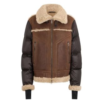 Moncler Argens Padded Jacket - male - Moncler - Faux Fur & Shearling Jackets - Brown - 2XL - Jackets