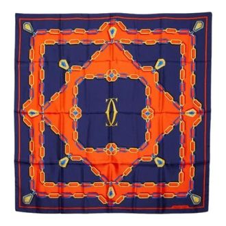 Cartier Pre-owned Scarves, female, Multicolor, Size: ONE SIZE Pre-owned Vintage Scarf