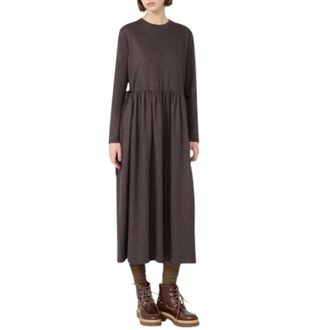 Max Mara Dames, Jurken, Bruin, Maat: S Viscose