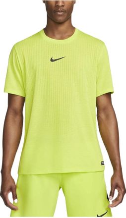 Nike Mens Nike Pro Dri-FIT Adv Training Sports Quick Dry Solid Color Round Neck Short Sleeve Atomic Green T-Shirt DD1704-321