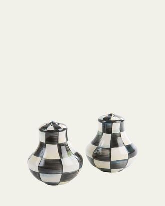 MacKenzie-Childs Courtly Check Enamel Salt & Pepper Shakers