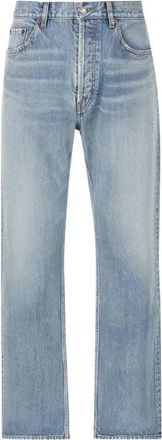 Saint Laurent Blue Beat Denim Loose-Fit Jeans, Waist Size 30