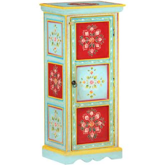 vidaXL vidaXL Credenza Alta Dipinta a Mano 40x30x90 cm in Massello di Mango
