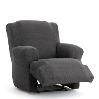 Eysa Funda de sill&oacute;n relax xl biel&aacute;stica gris oscuro 60 - 110 cm