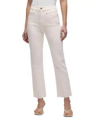 Hudson Remi High Rise Straight Ankle Jeans In Ecru