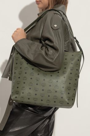 MCM Shoulder Bag Aren Large, Womens, Green