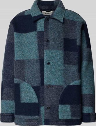 Forét Jacke aus Wolle mit Umlegekragen in Blau, Größe XL