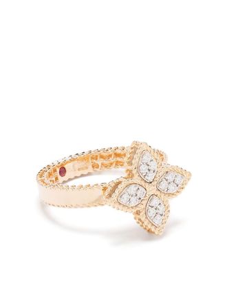 Roberto Coin Anello Princess Flower in oro rosa 18 carati con diamanti