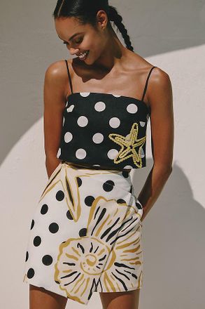 Cala de la Cruz Ariella Linen Crop Top