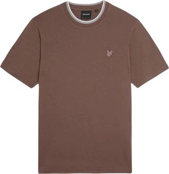 Lyle & Scott Tijdloos Crew Neck Katoenen T-shirt - Heren - T-shirts - Bruin - XL - Katoen - Tops