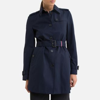 Tommy Hilfiger Halflange trenchcoat, knoopsluiting, tussenseizoen