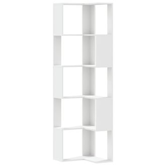 vidaXL Vidaxl - Libreria Angolare 5ripiani Bianca 50x50x179cm Legno Multistrato