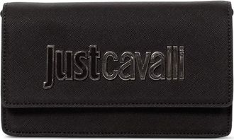 Just Cavalli Portemonnee met logoplakkaat - Zwart