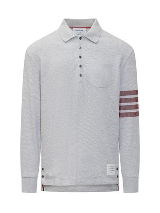 Thom Browne Polo Shirt With 4-Bar Logo