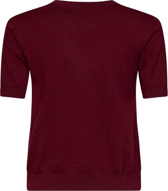 Max Mara Womens Knit Top Smmgiulietta Burgundy Red Cotton Sweater