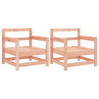 Berkfield Home Garden Chairs 2 pcs Solid Wood Douglas in Brown