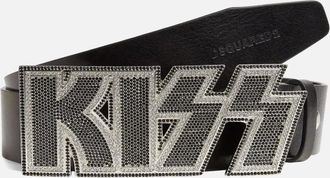 Dsquared2 Mens Kiss Plaque Belt Black - Size: 100