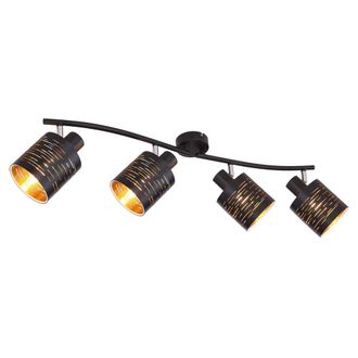 Netlighting Tunno Ceiling Spotlight Bar Black 4x E14