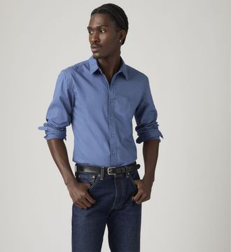 Levi's Battery Housemark Slim Fit Shirt - Mens - 2XL - Blue