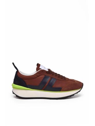 Lanvin Bump Nylon Sneakers - Brown/Blue