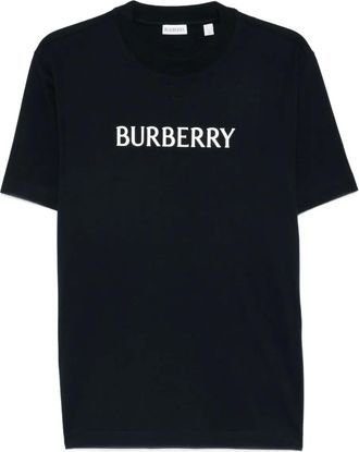 Burberry T-shirt con logo - Blu